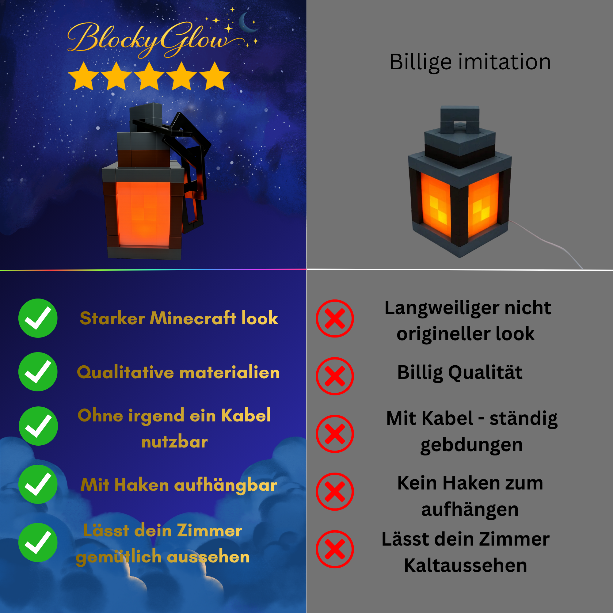 Blocky Laterne